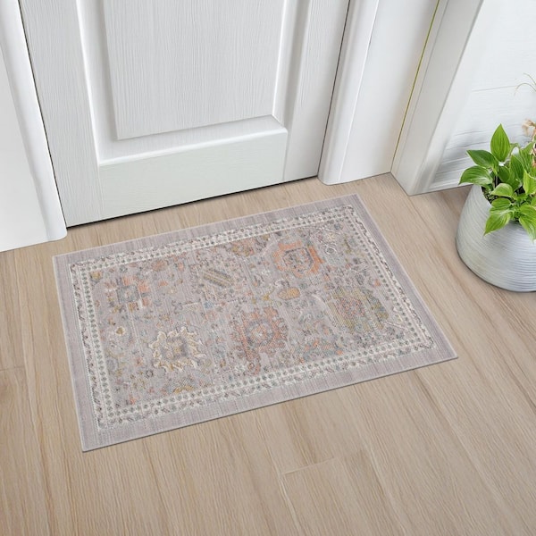 Crestwood Gray 2 ft. x 3 ft. Oriental Indoor Area Rug