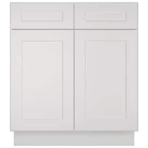 30-in W X 24-in D X 34.5-in H in Shaker Dove Plywood Ready to Assemble Floor Sink Base Kitchen Cabinet