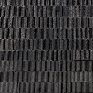 Weston Summit Silver 2 in. x 0.43 in. Glazed Clay Subway Wall Tile Sample