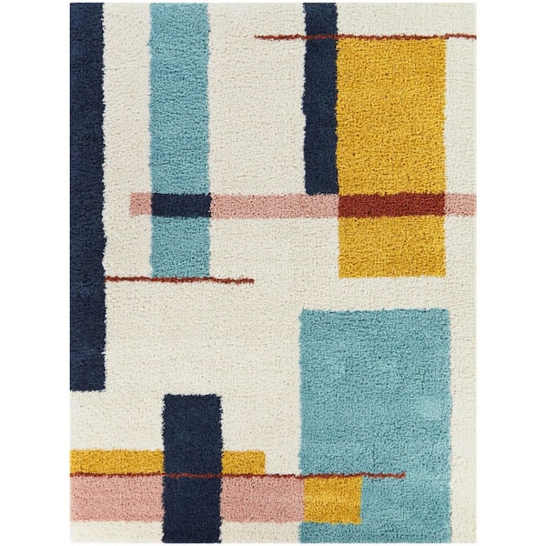 BALTA Delgado Cream 7 ft. 10 in. x 10 ft. Abstract Area Rug