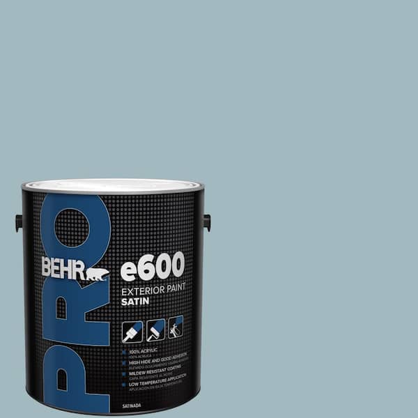 1 gal. #BIC-23 Hopeful Blue Satin Exterior Paint