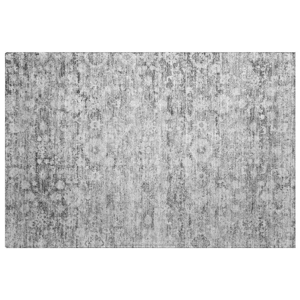Dream Shag Premium Machine Washable Abstract ADS651 Silver 3 ft. x 4 ft. Area Rug price history on PriceWatchPro