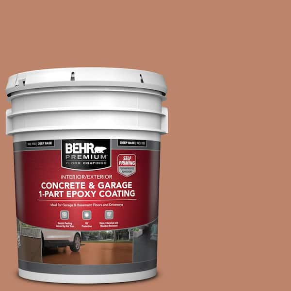 BEHR PREMIUM 5 gal. #PFC-13 Sahara Sand Self-Priming 1-Part Epoxy Satin Interior/Exterior Concrete and Garage Floor Paint