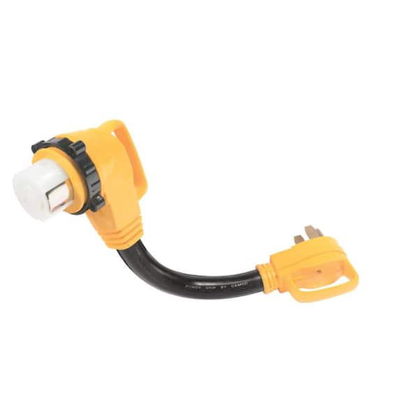 Camco 50A Powergrip Locking Electrical Adapter - 90°