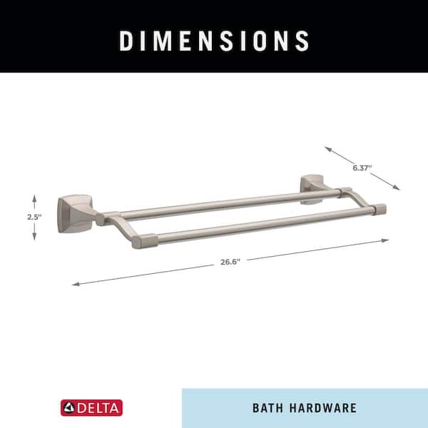 Delta Flynn 24-in Double Oil Rubbed Bronze Wall Mount Double Towel Bar Delta Flynn 24-in Double Oil Rubbed Bronze Wall Mount Double Towel Bar