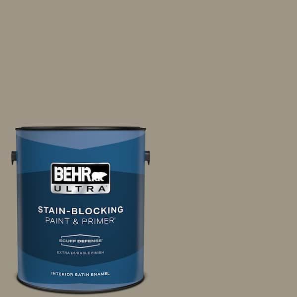 BEHR ULTRA 1 gal. Home Decorators Collection #HDC-CT-20 Greywood Extra Durable Satin Enamel Interior Paint & Primer