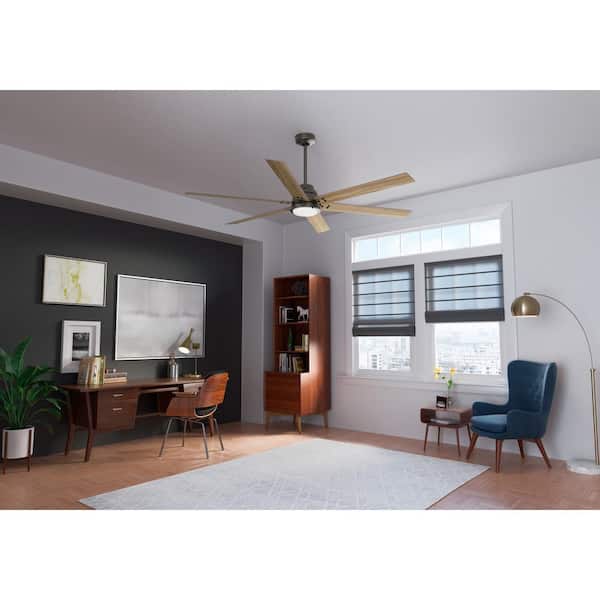 Hunter - Hunter 72 in. Gravity Wi-Fi ENERGY STAR Noble Bronze Smart Ceiling Fan with LED Light Kit and Handheld Remote