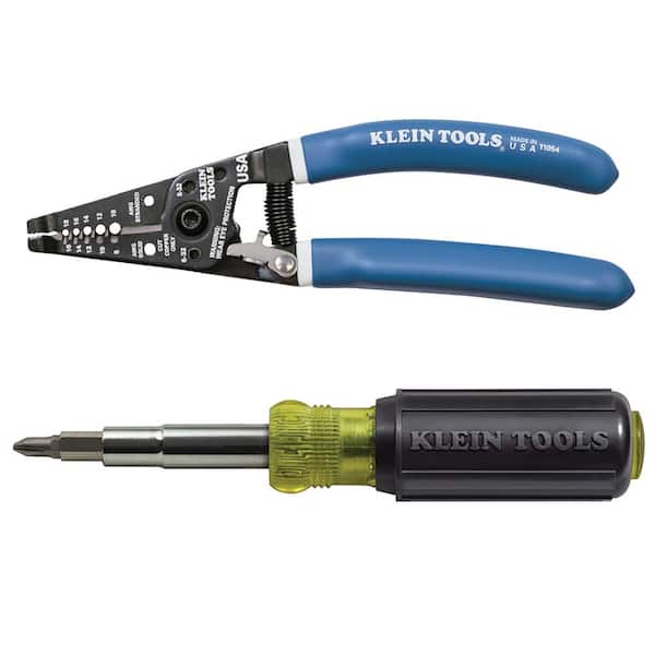 Klein Tools Wire Stripper and 11-in-1 Mutibit Screwdriver Tool Set (2-Piece)