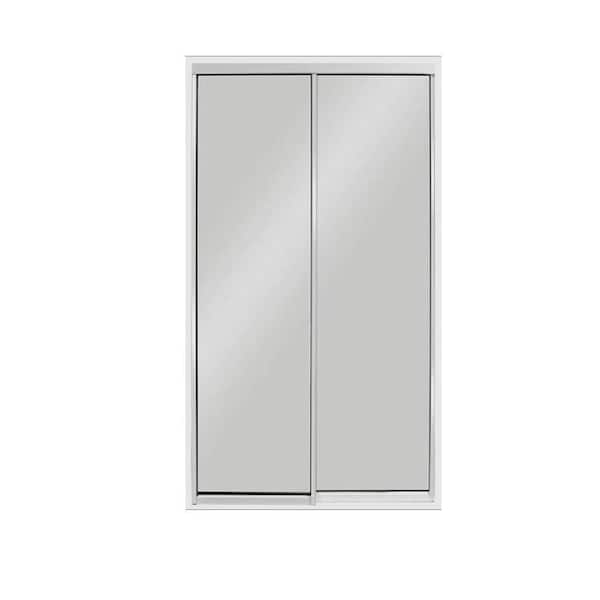 Air Master Windows and Doors 72 in. x 80 in. Aluminum White Mirror Sliding Door
