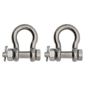 BoatTector Stainless Steel Bolt-Type Anchor Shackle - 5/16", 2-Pack