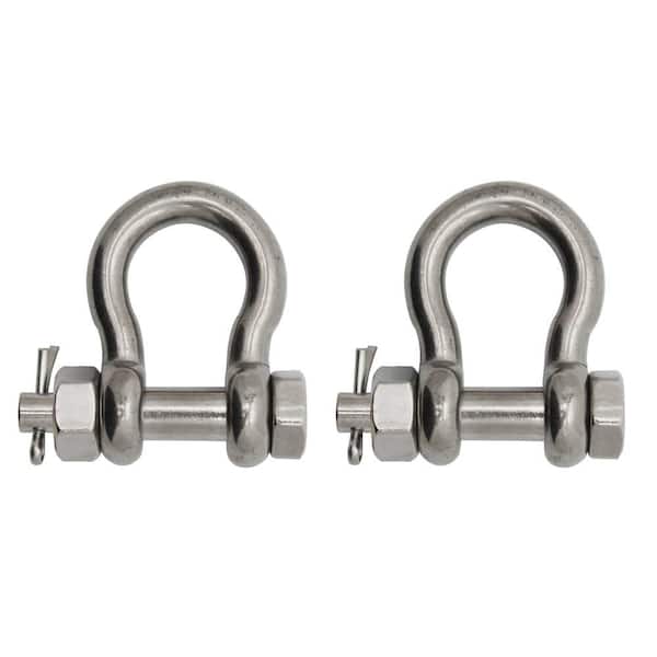 Extreme Max BoatTector Stainless Steel Bolt-Type Anchor Shackle - 7/16", 2-Pack