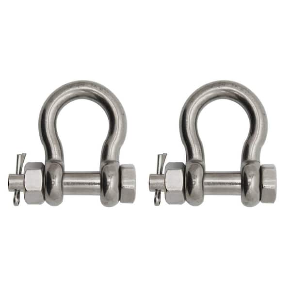 Extreme Max BoatTector Stainless Steel Bolt-Type Anchor Shackle - 1/2", 2-Pack