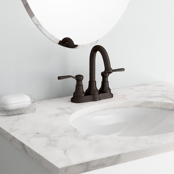 Worth 4 in. Centerset 2-Handle Bathroom Faucet in Oil Rubbed Bronze