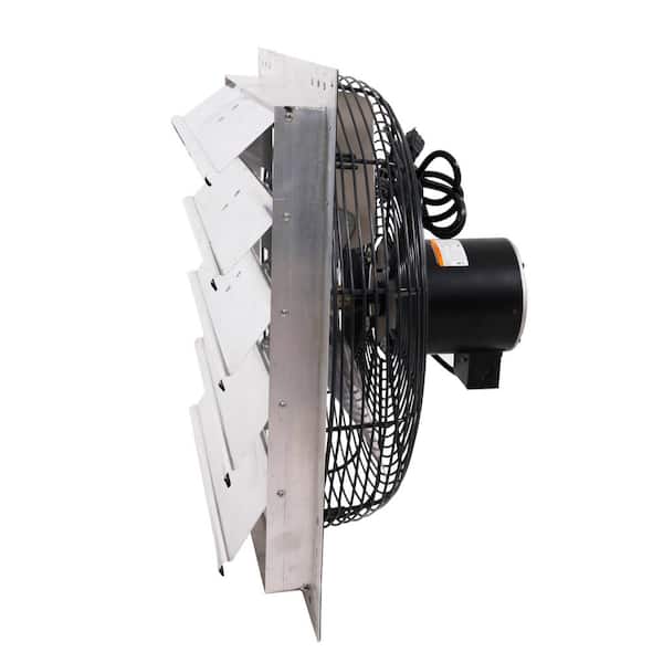 Shutter Mounted Wall Exhaust Fan 24 Inch w/ 9' Cord & Plug 4450 CFM 2 –  Industrial Fans Direct