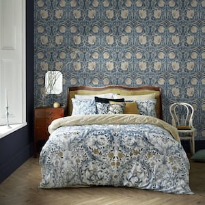 William Morris at Home Pimpernel Blue Wallpaper