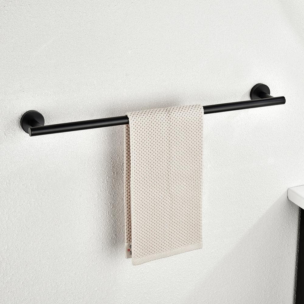 Matte Black Stainless Steel 6-Piece Bathroom Hardware Set
