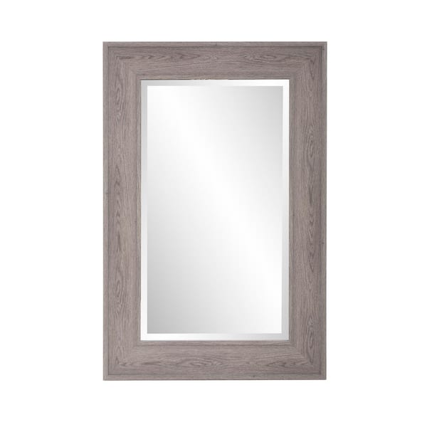 Marley Forrest 36 in. x 24 in. Cottage Rectangular Framed Polystyrene Gray Wall Mirror