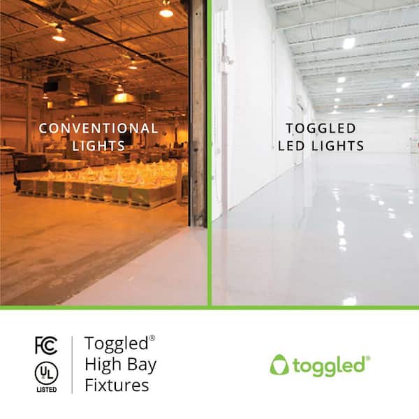toggled 4 ft. 6-Light T8/T12 LED White High Bay High Output 6500K (LED Tubes Included)