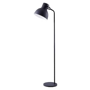 Aaron Floor Lamp with Black Finished Shade, Black Finish
