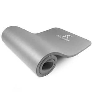 All Purpose Grey 71 in. L x 24 in. W x 1 in. T Extra Thick Yoga and Pilates Exercise Mat Non Slip (11.83 sq. ft.)