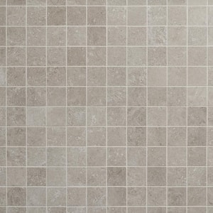 Provence Gray 11.65 in. x 11.65 in. Limestone Look Matte Porcelain Mosaic Floor and Wall Tile (0.96 sq. ft./Each)