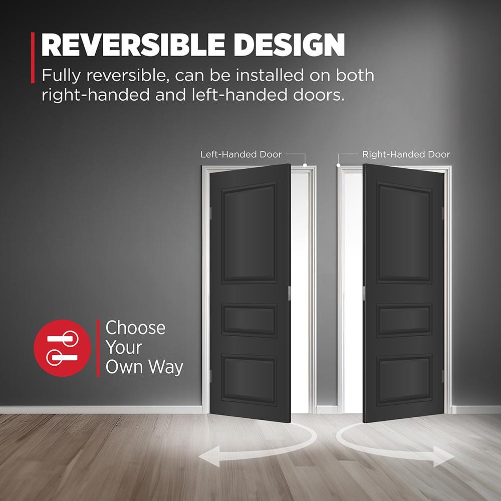Matte Black Right Handed Entry Handleset with Deadbolt