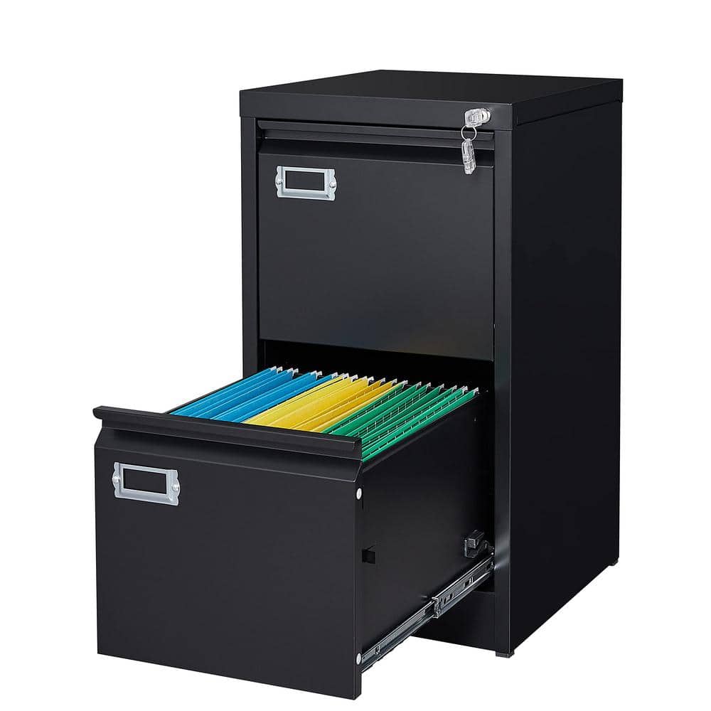 28.66 in. W x 17.80 in. H x 15.12 in. D 2 Drawer Black Freestanding Cabinet with Lock Steel Office File Storage Cabinets price history on PriceWatchPro