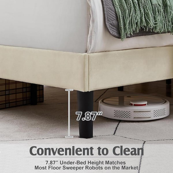 BEDWIN✖️HTC VECELO Upholstered Bed Frame, Twin Platform Bed Frame with