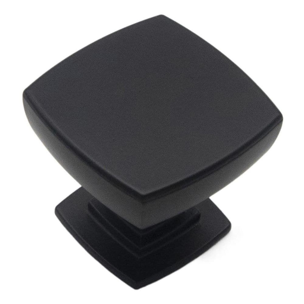 Plaza Collection Square Knob 1-1/8 in. Matte Black Square Cabinet Knob (Set of 10) price history on PriceWatchPro