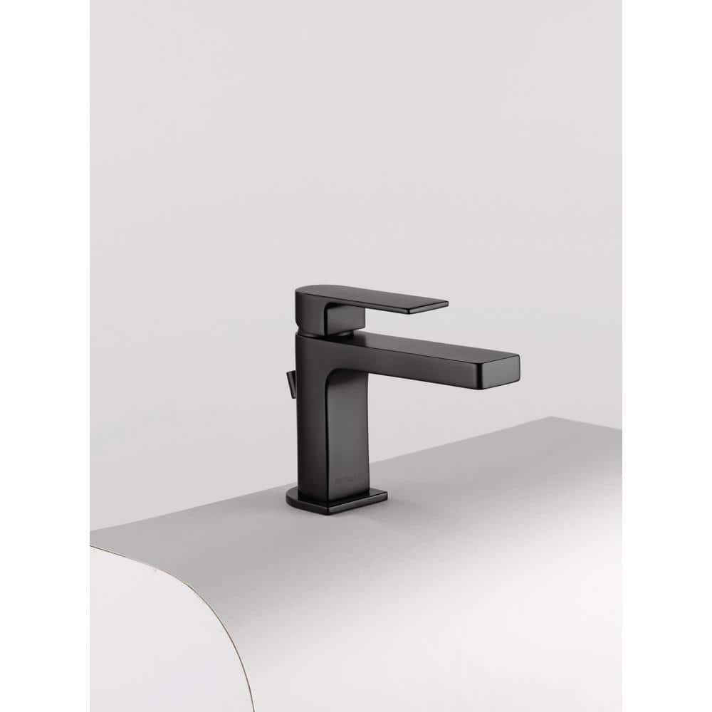 Xander Matte Black Single-Handle Mid-Arc Bathroom Faucet