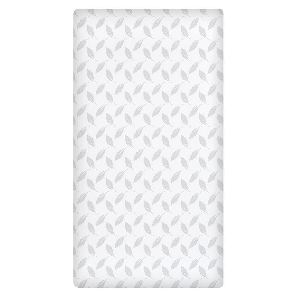 Gray Leaf 4" Firm Fiber Crib and Toddler Mattress