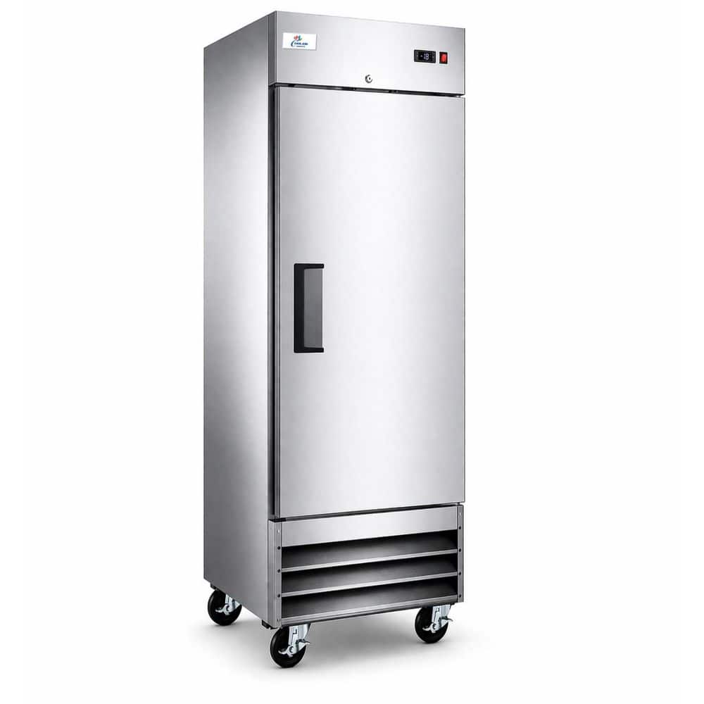 28 in. W 23 cu. ft. NSF Auto Defrost 1-Door Commercial Reach In Upright Freezer in Stainless Steel