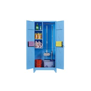 75 .98 in.H Metal Garage Storage Cabinet，Cleaning Tool Storage Cabinet, Multifunctional Garage Storage Closet with Doors