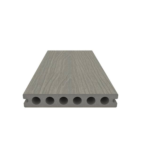 NewTechWood UltraShield Naturale Voyager 1 in. x 6 in. x 1 ft. Roman Antique Hollow Composite Decking Board Sample