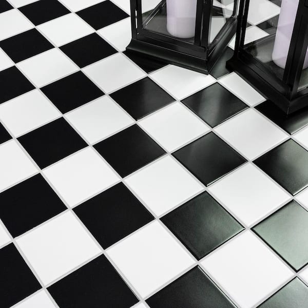 MSI White and Black Checkered 8 in. x...