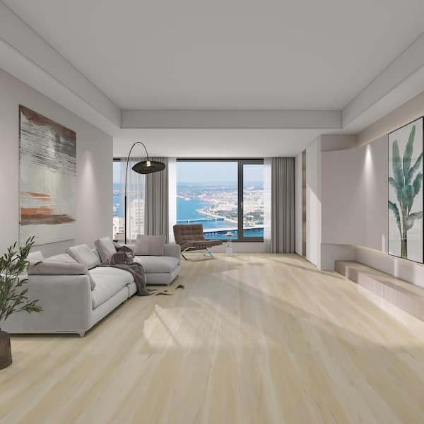 Creek Maple 22 MIL x 9 in. W x 60 in L. Click Lock Waterproof Luxury Vinyl Plank Flooring (18.75 sq. ft/case)