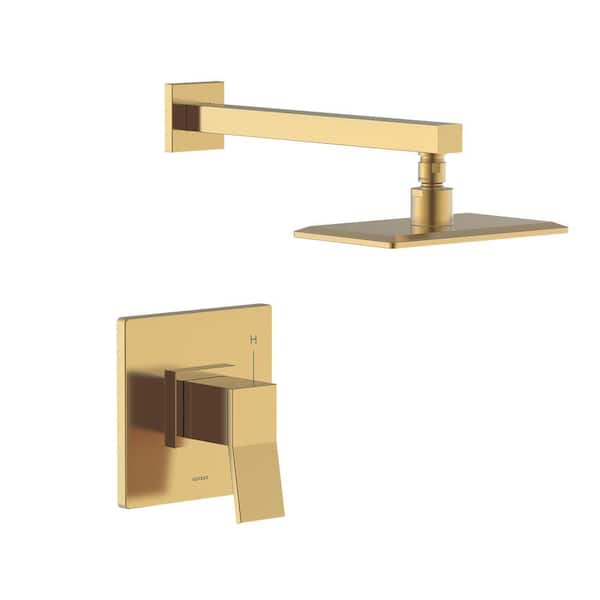 Gerber Avian 1-Handle Shower Trim Kit in Brushed Bronze with Treysta Cartridge and Fixed Shower Head (Valve Not Included)