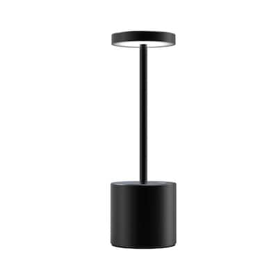 10.25 in. Black Table Lamp Aura LED Wireless Brilliance