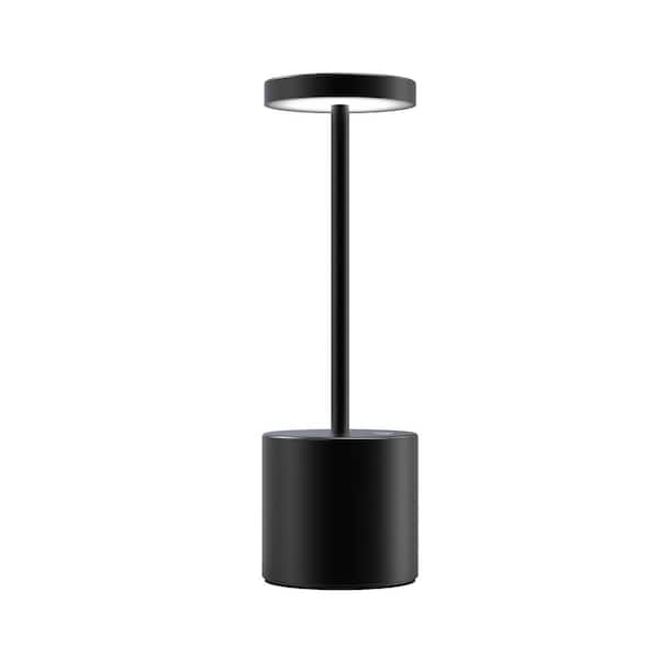 Tzumi 10.25 in. Black Table Lamp Aura LED Wireless Brilliance
