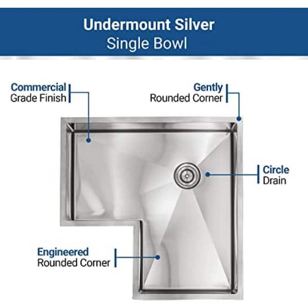 S STRICTLY KITCHEN + BATH RCORB3030WS-Stainless 16 Gauge 30 in. Butterfly  Corner Undermount Workstation Kitchen Sink with Accessories RCORB3030WS-SS  - The Home Depot