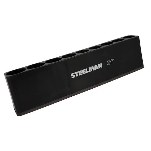 Steelman 10 in. W x 1/2 in. Drive Magnetic Deep Socket Storage Holder