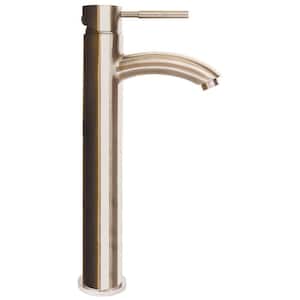 Neo Single Hole Single-Handle Bathroom Faucet with Drain Assembly in Brushed Nickel