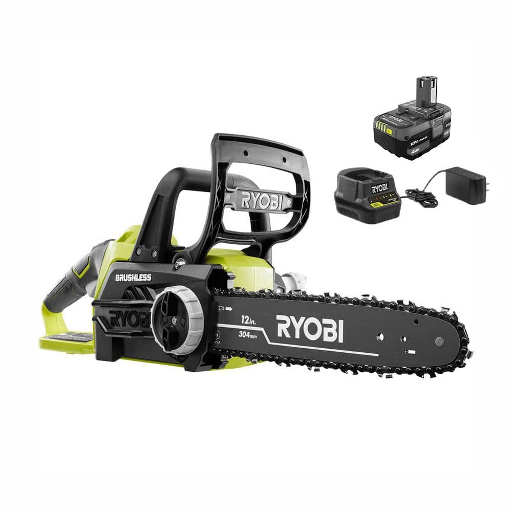 Details about   RYOBI 18V One HP Brushless 10" Chainsaw Kit Model# P2502 