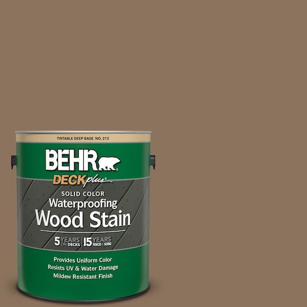 BEHR DECKplus 1 gal. #N260-6 Outdoor Cafe Solid Color Waterproofing Exterior Wood Stain