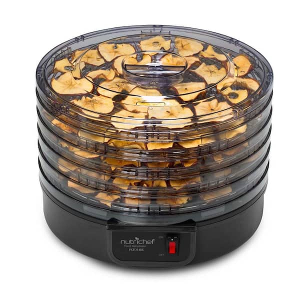 NutriChef Electric Countertop Food Dehydrator - Professional Multi-Tier  Food Preserver - Dehydrates Fish, Meats, Mushrooms, Fruits & Vegetables - 5  Easy to Clean Stackable Trays., One Size, Black - Yahoo Shopping
