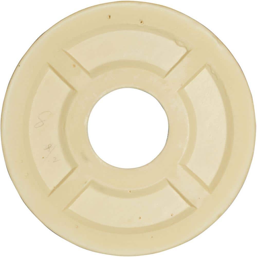 Primed White Circular Ceiling Medallion with Intricate Design