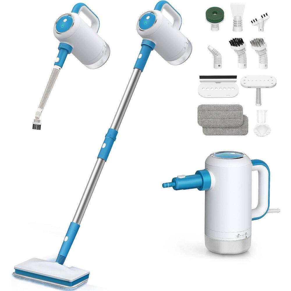 Commercial Corded Steam Mop and Handheld Cleaner for Hardwood Tile Laminate Carpet in Blue with Detachable Water Tank price history on PriceWatchPro