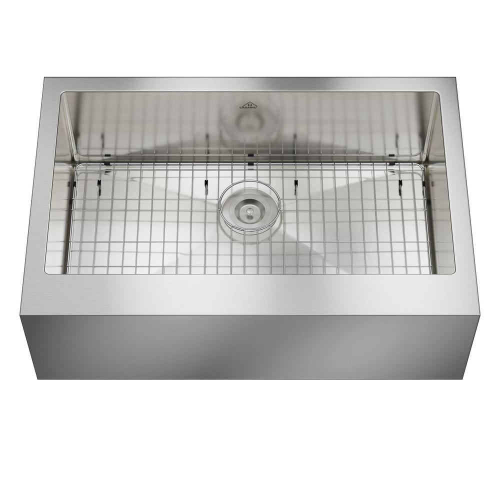 All-in-one Farmhouse Apron-Front Stainless Steel 33 in. Single Bowl Kitchen Sink with Pull Down Kitchen Faucet price history on PriceWatchPro