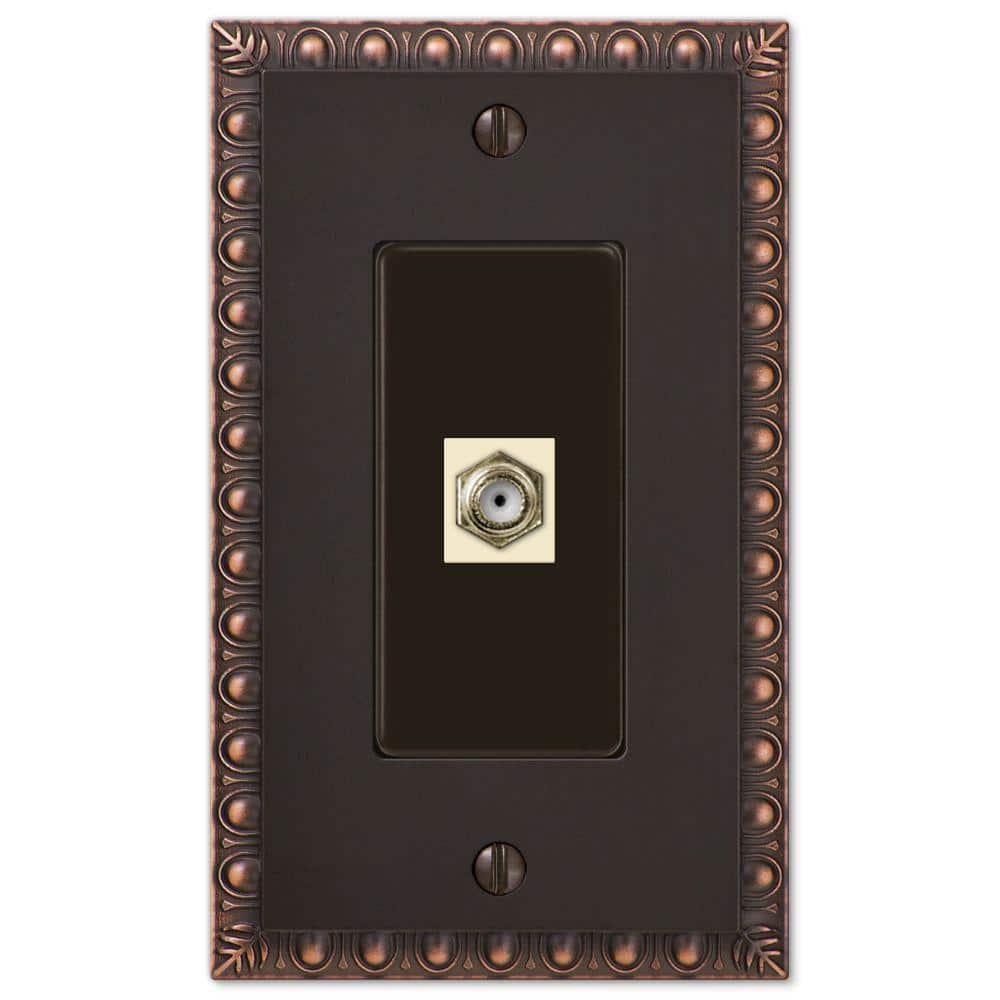 Antiquity 1 Gang Coax Metal Wall Plate - Aged Bronze price history on PriceWatchPro