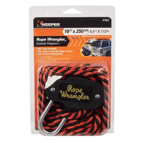 Keeper 3/8 in. x 16 ft. x 250 lbs. Rope Wrangler 07007 - The Home